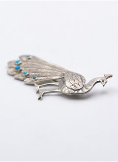 Exquisite 925 Silver Peacock Design with Natural Turquoise Pair of Brooch (2 pieces) - pzsku/Z8D13D18F6DF4B770DA0DZ/45/_/1721739679/23a3d158-c3b2-4313-a651-570a61a0c09f