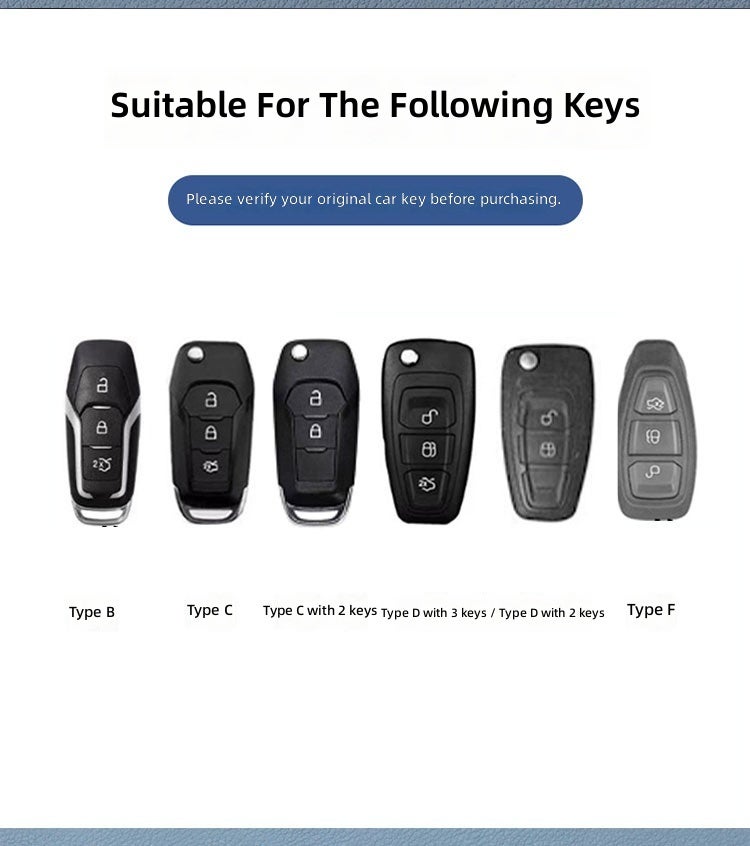 Ford Focus Car Key Cover - Universal Zinc Alloy Case for All Models - Image 2