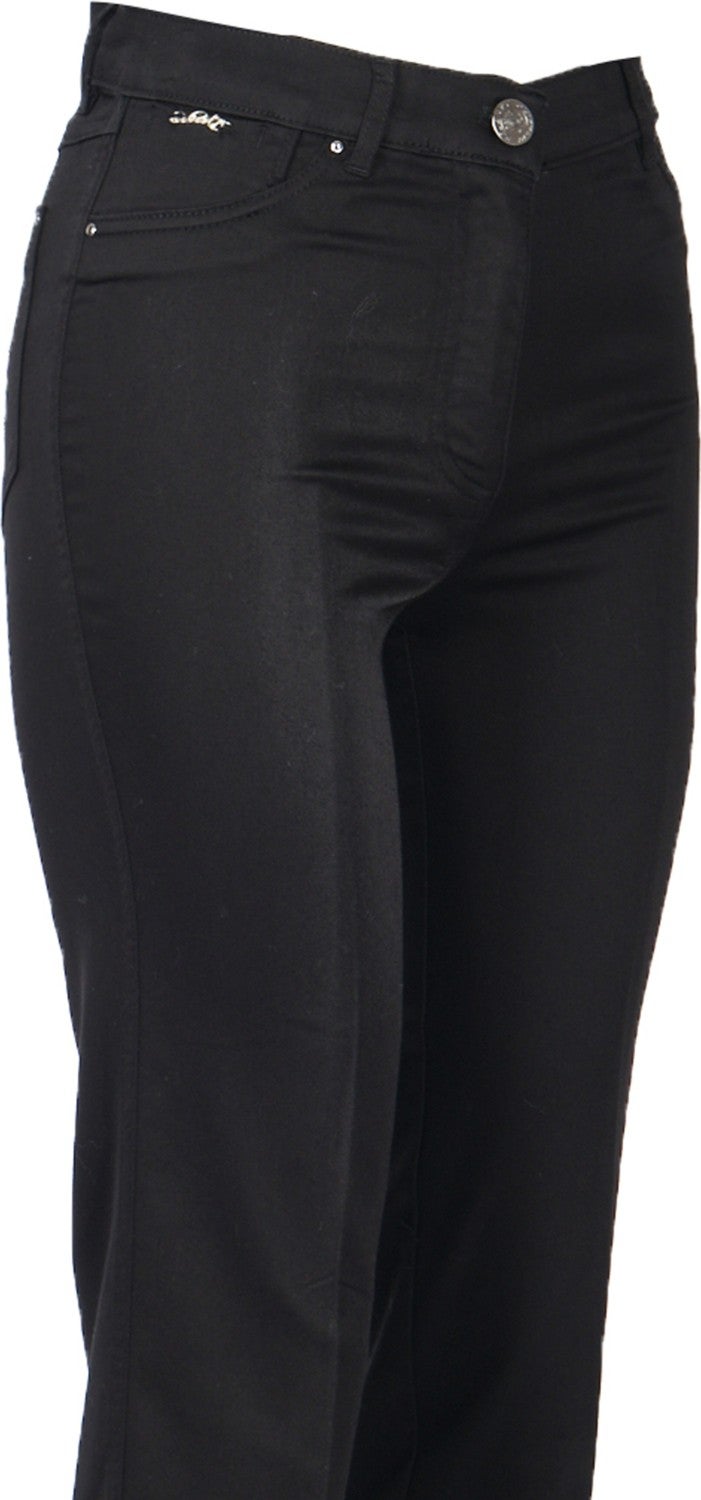 Seleste Wide Leg Normal Waist Black Women's Trousers Y506  - Image 3