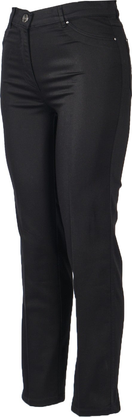 Seleste Wide Leg Normal Waist Black Women's Trousers Y506  - Image 4