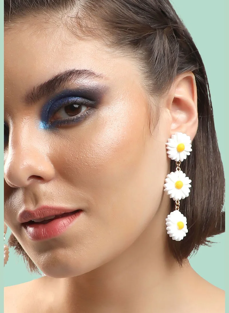 SOHI Gold Plated Party Designer Drop Earring For Women
