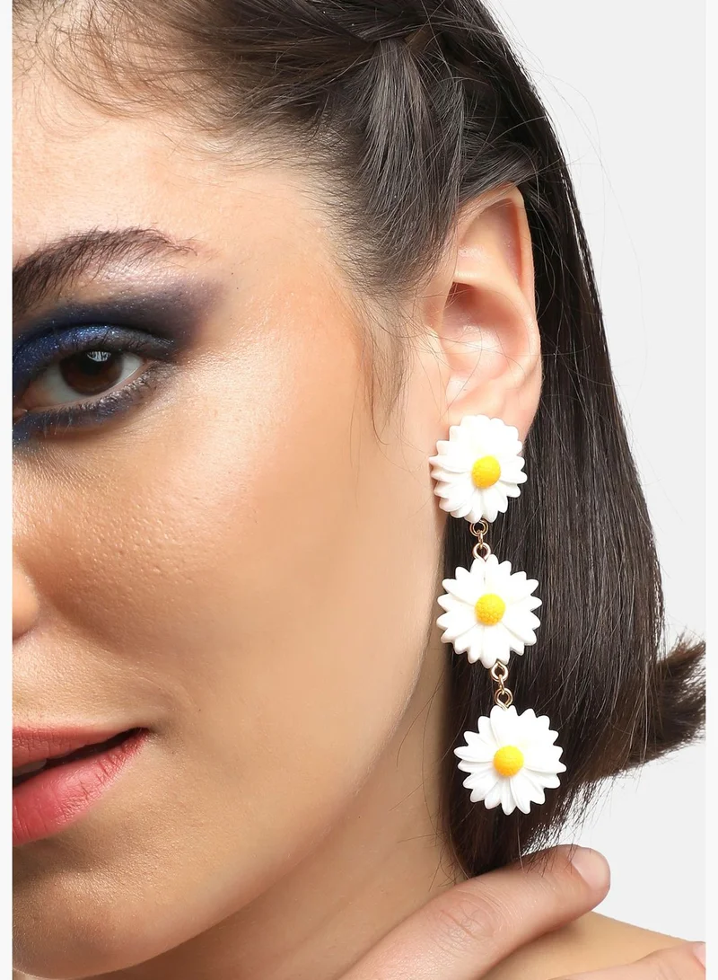 SOHI Gold Plated Party Designer Drop Earring For Women