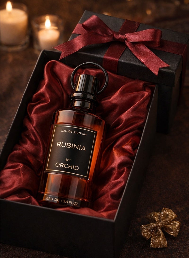 Orchid Rubinia Pure Femme Eau De Parfum 100ML Perfume for Women Sweet Floral Gourmand Blood Orange Gardenia Honey Jasmine Caramel Patchouli Long Lasting - Image 4