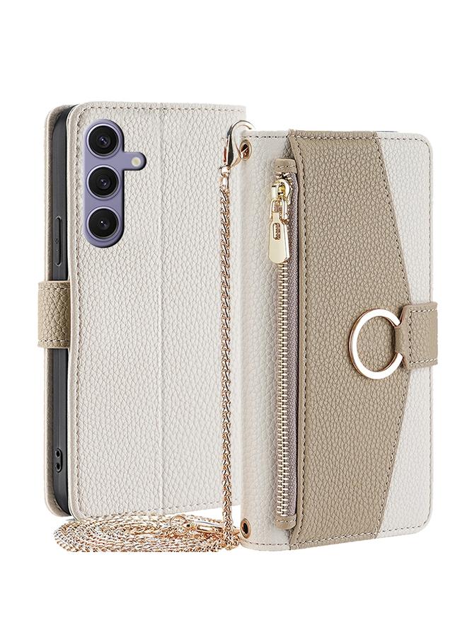 اس-توب جراب هاتف Samsung Galaxy S24+ 5G Crossbody من الجلد بملمس الليتشي - Image 1