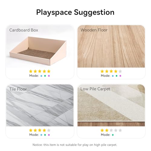 Cheerble Smart Interactive Cat Toy, Automatic Moving Bouncing Rolling Ball for Indoor Cat Kitten, Peppy Pet Ball with Lights and Bell, Grey - Image 4