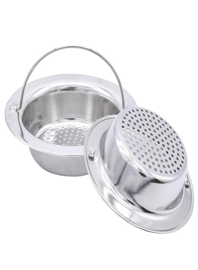 FASTMART Kitchen Sink Strainer Heavy Duty Stainless Steel Sink Jali Kitchen Drain Basin Basket Filter Stopper Drainer for Bathroom & Kitchen Sink Mesh Strainer (Handle Sink Jali Pack of 2) - Image 1