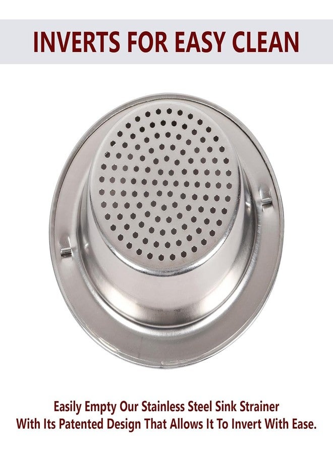 FASTMART Kitchen Sink Strainer Heavy Duty Stainless Steel Sink Jali Kitchen Drain Basin Basket Filter Stopper Drainer for Bathroom & Kitchen Sink Mesh Strainer (Handle Sink Jali Pack of 2) - Image 4