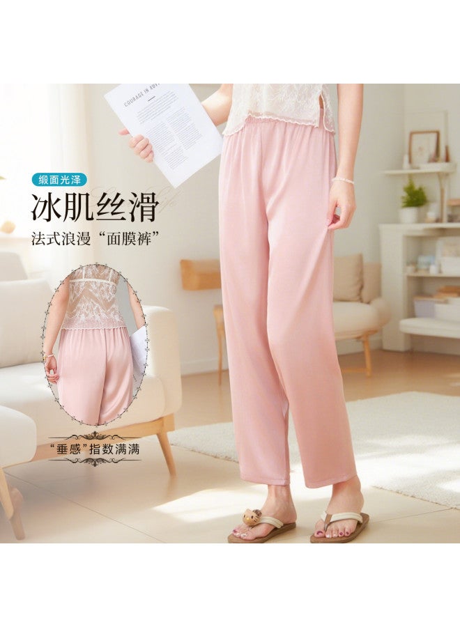 Fenton بنطلون نسائي كاجوال من الساتان اللامع الفاخر - رومانسي فرنسي عالي الجودة وقابل للتنفس - Image 2