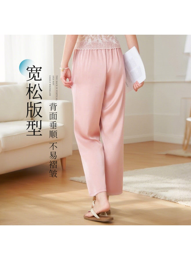 Fenton بنطلون نسائي كاجوال من الساتان اللامع الفاخر - رومانسي فرنسي عالي الجودة وقابل للتنفس - Image 5