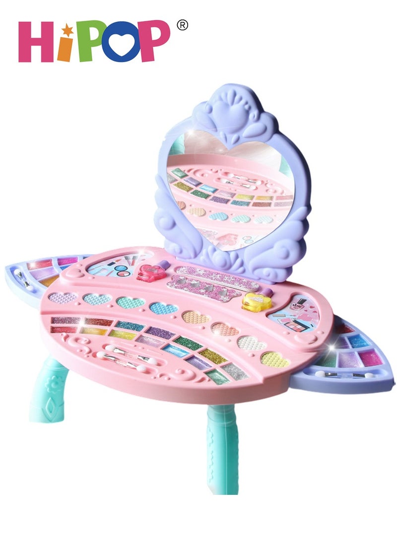 HIPOP Makeup Kit Toy,Pretend Play With 34 Modules,Extendable And Non Toxic,Girls Cosmetic Toys  - Image 1