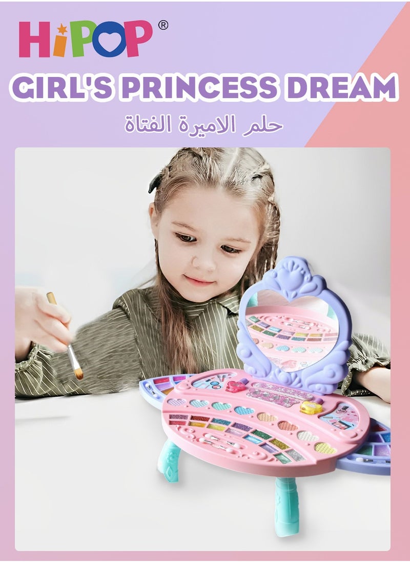 HIPOP Makeup Kit Toy,Pretend Play With 34 Modules,Extendable And Non Toxic,Girls Cosmetic Toys  - Image 3