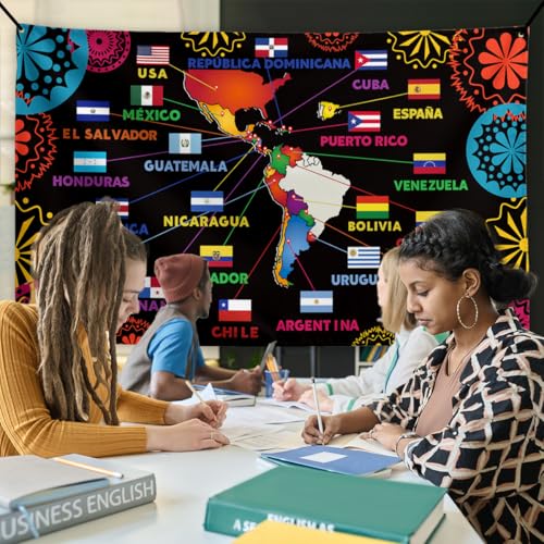 Yarcooly Hispanic Heritage Month Decorations Latin American Banner Spanish Classroom Decorations National Hispanic Heritage Month Decorations for Classroom Home - Image 5