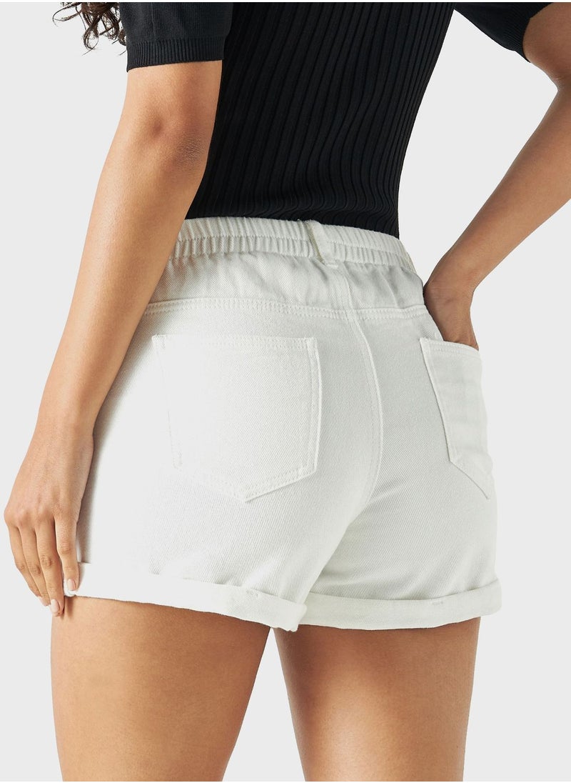 2Xtremz - High Waist Denim Shorts - Image 1