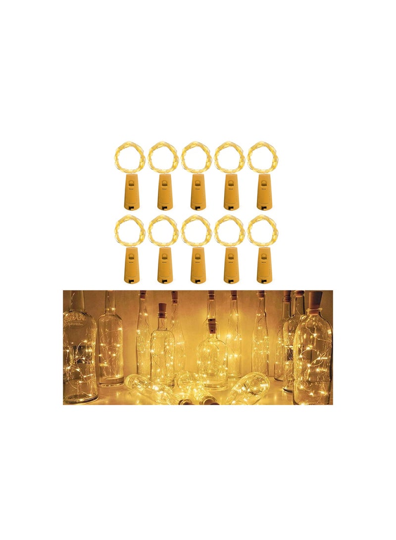SYOSI Bottle Lights 2m 20 Led Cork Lights for Bottles Fairy Lights Battery Operated, Led Bottle Light for Parties Diy Table Centrepieces Indoor Outdoor Decoration for Table Room Patio - Image 1