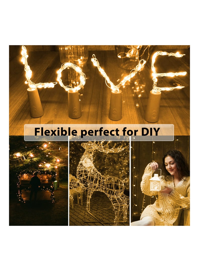 SYOSI Bottle Lights 2m 20 Led Cork Lights for Bottles Fairy Lights Battery Operated, Led Bottle Light for Parties Diy Table Centrepieces Indoor Outdoor Decoration for Table Room Patio - Image 3