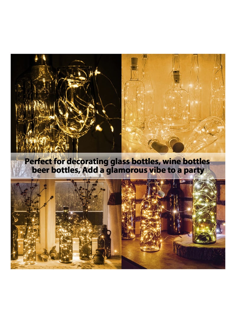 SYOSI Bottle Lights 2m 20 Led Cork Lights for Bottles Fairy Lights Battery Operated, Led Bottle Light for Parties Diy Table Centrepieces Indoor Outdoor Decoration for Table Room Patio - Image 5
