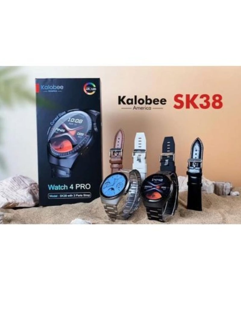 Kalobee - SK38 Smart Watch AMOLED Display with 3 Pairs of Straps and Wireless Charging Multi-Color - Image 1