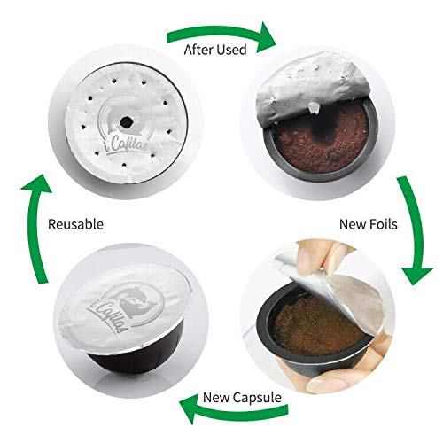 BRBHOM Espresso Aluminum Foils Seals Compataible for Nespress Reusable Vertuoline Capsules Pods (100Pcs Foils Lids) - Image 4