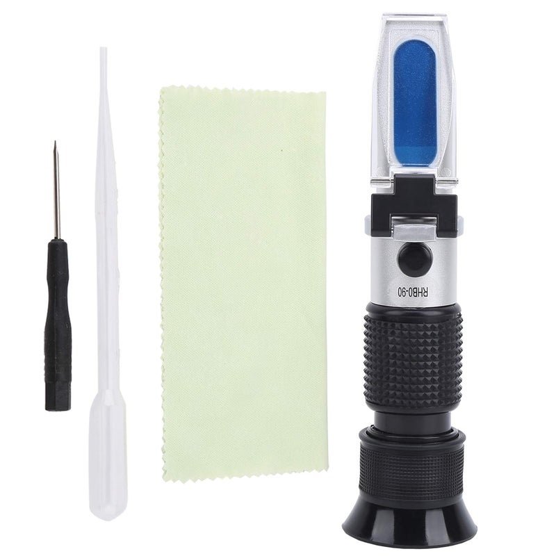 Refractometer, 0-90% Meter for Fruit Sauce, Handheld Sugar Meter with ATC Compensation for Brewing - Image 1