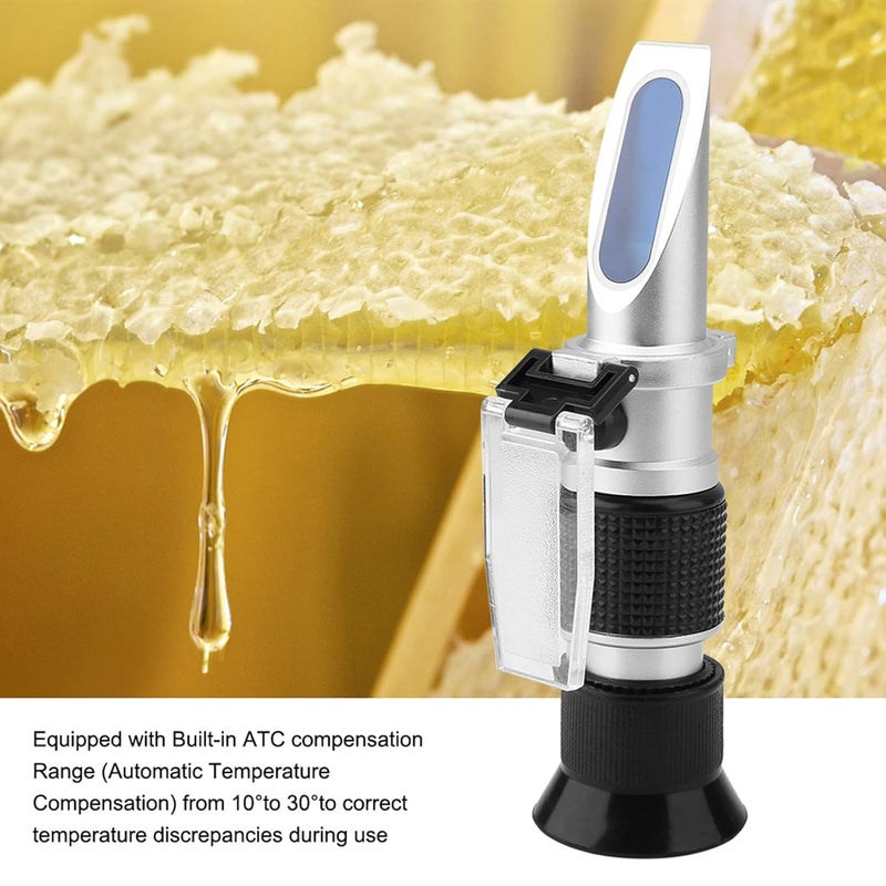 Refractometer, 0-90% Meter for Fruit Sauce, Handheld Sugar Meter with ATC Compensation for Brewing - Image 3