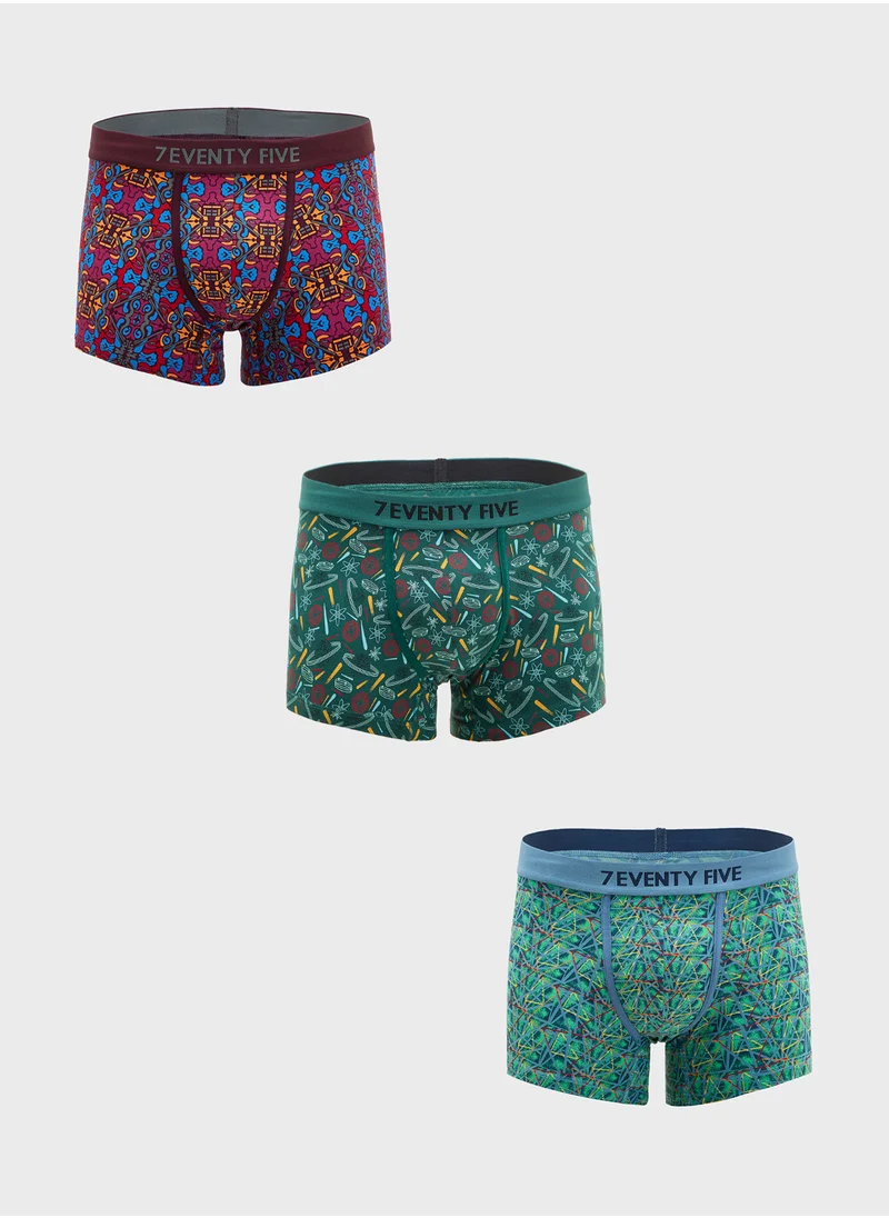 سفنتي فايف بيسيكس Pack Of 3 Boxers