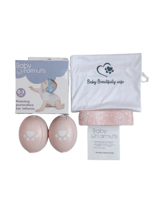 الدليبن سدادات أذن للأطفال، سدادات أذن قابلة للتعديل لتقليل الضوضاء، حماية أذن للأطفال الرضع والأطفال الصغار، سدادات أذن قابلة للتعديل لحماية الأذن، عصابة رأس فريدة من نوعها لملاءمة آمنة ومريحة، لحماية الأذن، والنوم، ومستلزمات السفر للأطفال (وردي) - Image 2