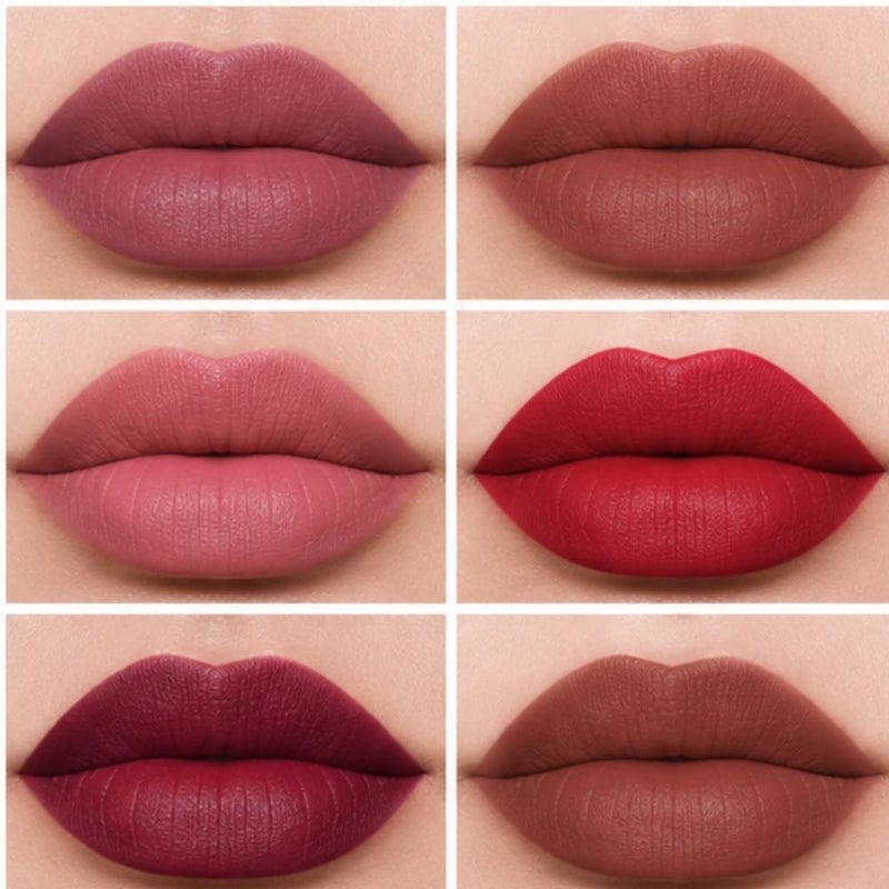 6-Piece Velvet Matte Lipstick Set | Waterproof Long-Lasting Nude & Dark Shade Lip Sticks | Highly Pigmented Soft Matte Lip Balm Finish | Beauty Cosmetics Gift Set for Women - Image 3