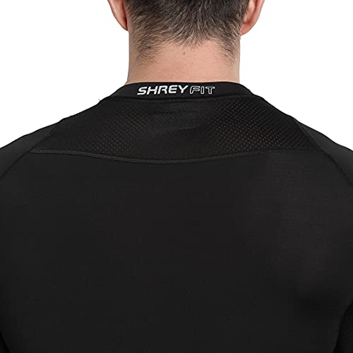 SHREY Intense Compression L/S Top Black XL Compression Top Full Sleeve Tights T-Shirt for Sports - Image 5