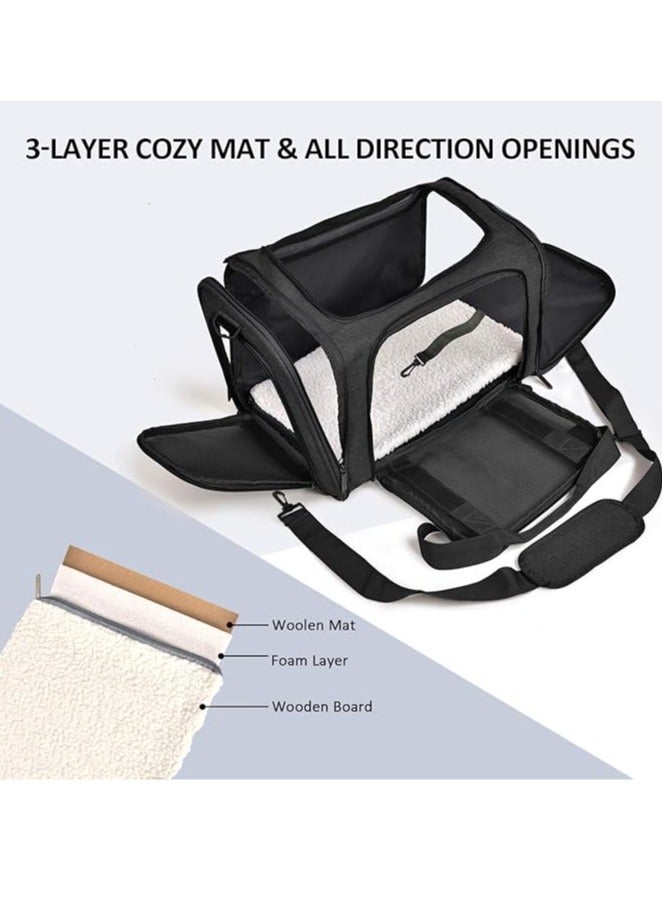 general Pet Carrier for Small Medium Cats Dogs Puppies up to 15 Lbs, Airline Approved Small Dog Carrier Soft Sided, Collapsible Travel Puppy Carrier - Image 2