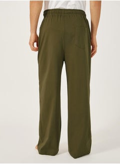Styli Pocket Detail Wide Leg Pyjama with Drawstring Waistband  - Image 4