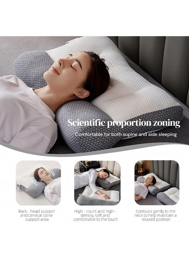 MLADEN 2PCS Neck Support Pillow for Side Back, and Stomach Sleepers Memory Foam Ergonomic Orthopedic Neck Support Pillow  for Shoulder and Neck Pain Relief - Image 5