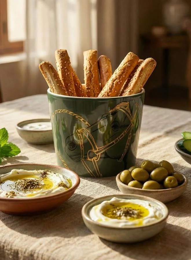 صلصال Fares Pot - Olive Green