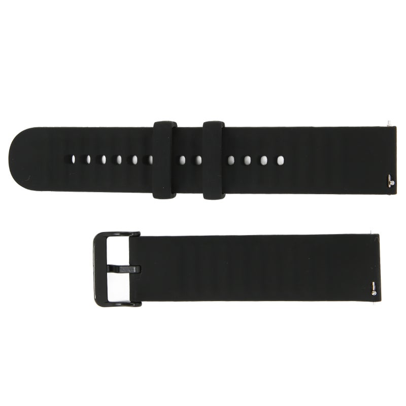 حزام ساعة سيليكون قابل للتعديل لـ Amazfit GTS 3/GTS 3 PRO، حزام ساعة ذكي منفذ للهواء - أسود - Image 3