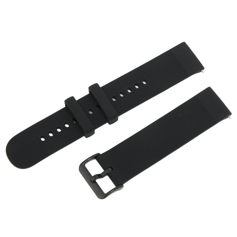 حزام ساعة سيليكون قابل للتعديل لـ Amazfit GTS 3/GTS 3 PRO، حزام ساعة ذكي منفذ للهواء - أسود - Image 5