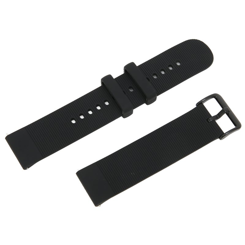 حزام ساعة سيليكون قابل للتعديل لـ Amazfit GTS 3/GTS 3 PRO، حزام ساعة ذكي منفذ للهواء - أسود - Image 2