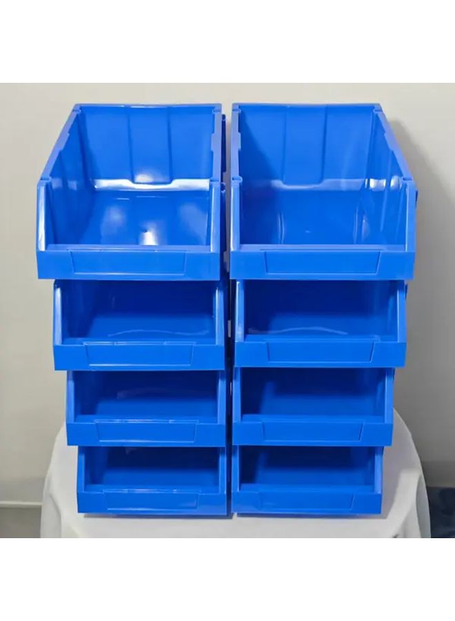 8 Pcs Modular Stackable Tool Storage System With Angled Sorting Boxes And Shelf Mounted Garage Organizers - Image 2