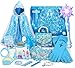 Golray Toys for Girl Gift Kids Makeup Kit Winter Princess Dress Up Set Purse Ice Cape Real Make up Nail Polish Snow Wand Birthday Gift Toys for Little Girls Toddlers Age 3 4 5 6 7 8 Year Old - Image 3