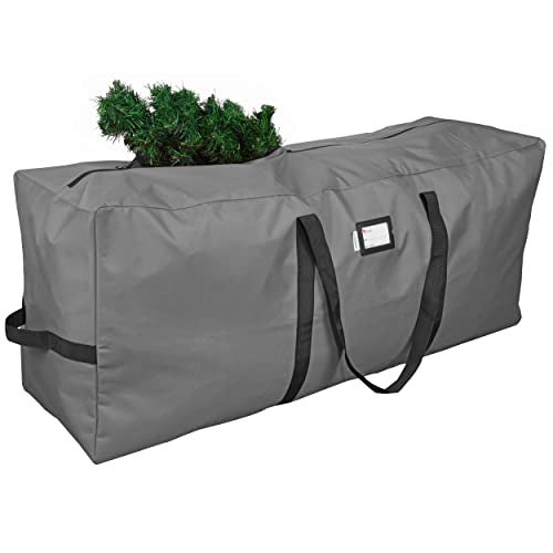 Primode Xmas Tree Storage Bag | Fits Up to 7 Ft. Disassembled Holiday Tree | 50” x 15” x 20” Tree Storage Container | Heavy Duty Xmas Storage Box | Constructed of Durable 600D Oxford Material (Gray) - Image 1
