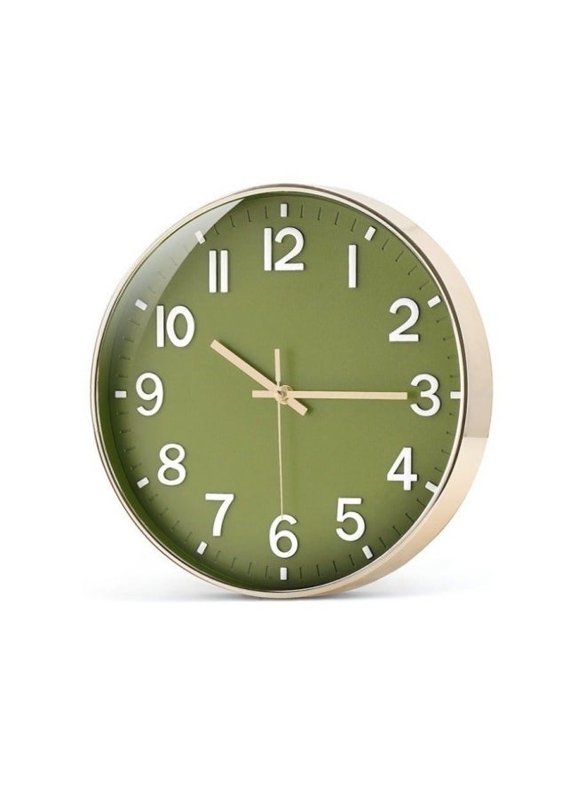 Modern 12-Inch Silent Wall Clock for Living Room, Bedroom, Kitchen, Office, and Classroom Décor - Battery Operated