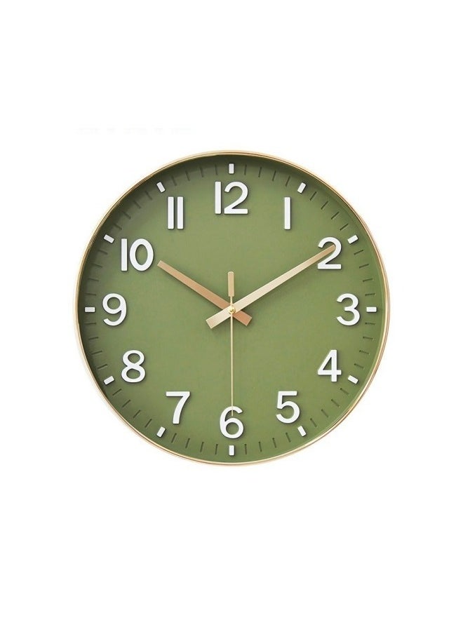 Modern 12-Inch Silent Wall Clock for Living Room, Bedroom, Kitchen, Office, and Classroom Décor - Battery Operated