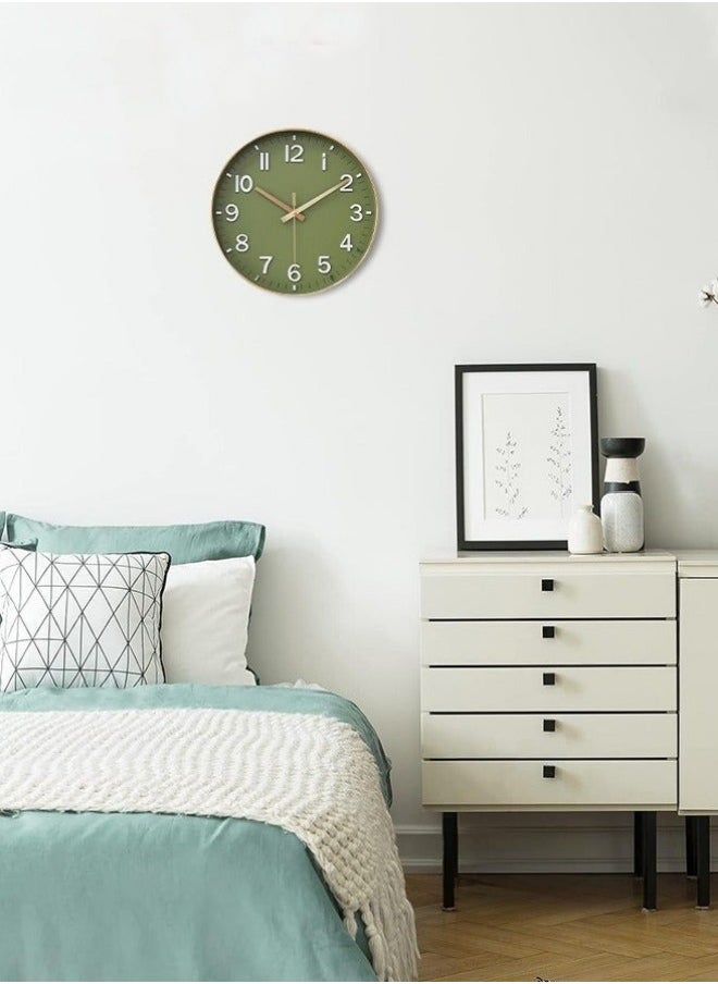 Modern 12-Inch Silent Wall Clock for Living Room, Bedroom, Kitchen, Office, and Classroom Décor - Battery Operated