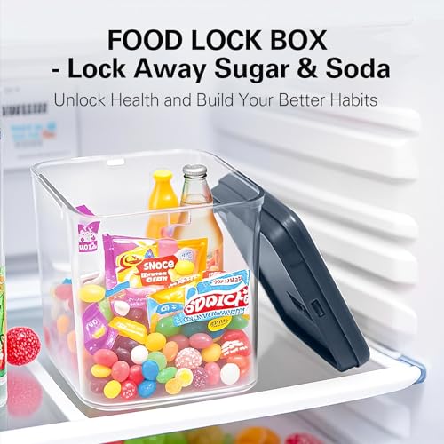 iBune Medication Lock Box, Small Lock Box, Childproof Medicine Lockbox, Lockable Storage Box for Pill Organizer/Medicine Safe/Phone/Refrigerator/Personal Items/Dorm, 5.6’’x 5.6’’x 6.3’’ - Image 5