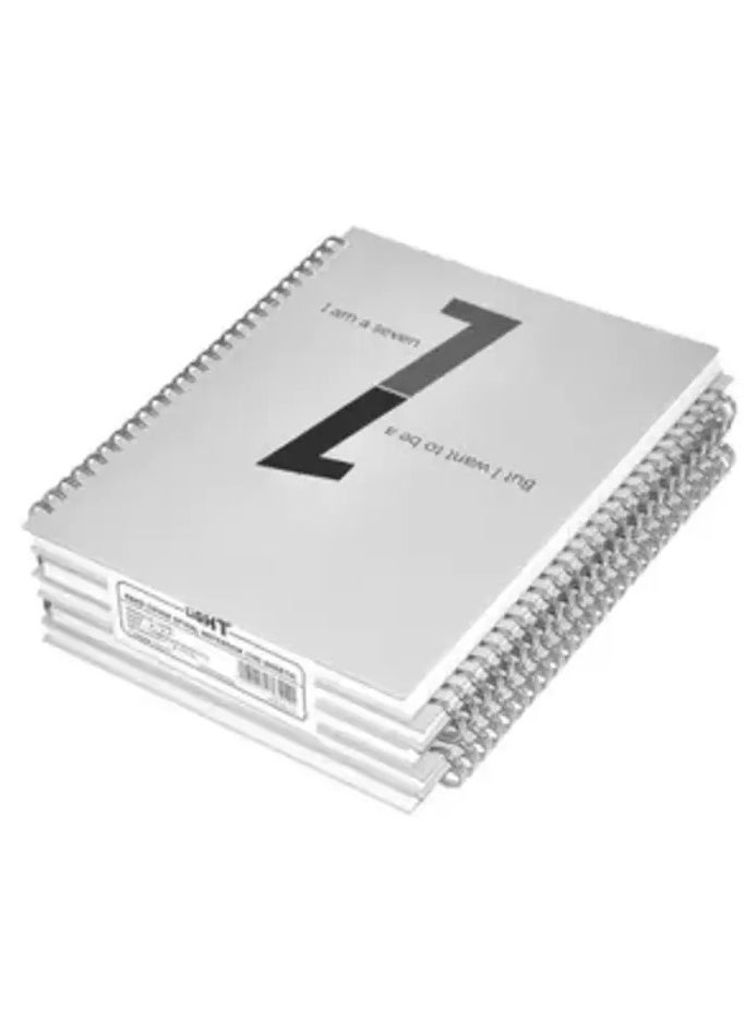 Light LIGHT Pack of 5 Spiral Hard Cover Note Book 100 Sheets. Size:9X7 Inches (22.86 X 20.32 CM) -LINBS971001303 