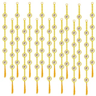 Rajasthan Kraft Handmade Pom Pom Beads with Gotta Patti Ring Tassels Used for Wall Decor and Door HangingHome Office Diwali Decoration Length 55 Inch Pack of 15 Colour Yellow RK3480515 - pzsku/Z8D156FA60A571D65B473Z/45/1748265011/f6275fd6-7449-4256-8b5f-eebfb444411c