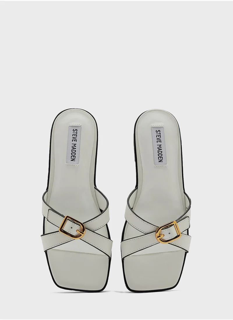 STEVE MADDEN Cross Strap Low Heel Sandals