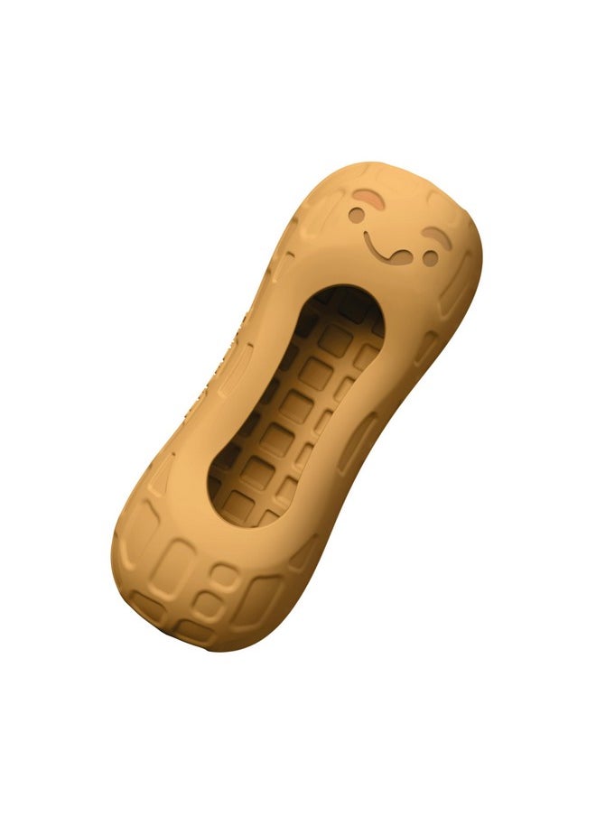 Nylabone Nylabone Fillable Peanut Strong Chew Treat Toy for Dogs, Cute Rubber Dog Toys for Aggressive Chewers, Peanut Butter Flavored Pouch, Medium - Up to 35 lbs, 1 Count  - Image 1