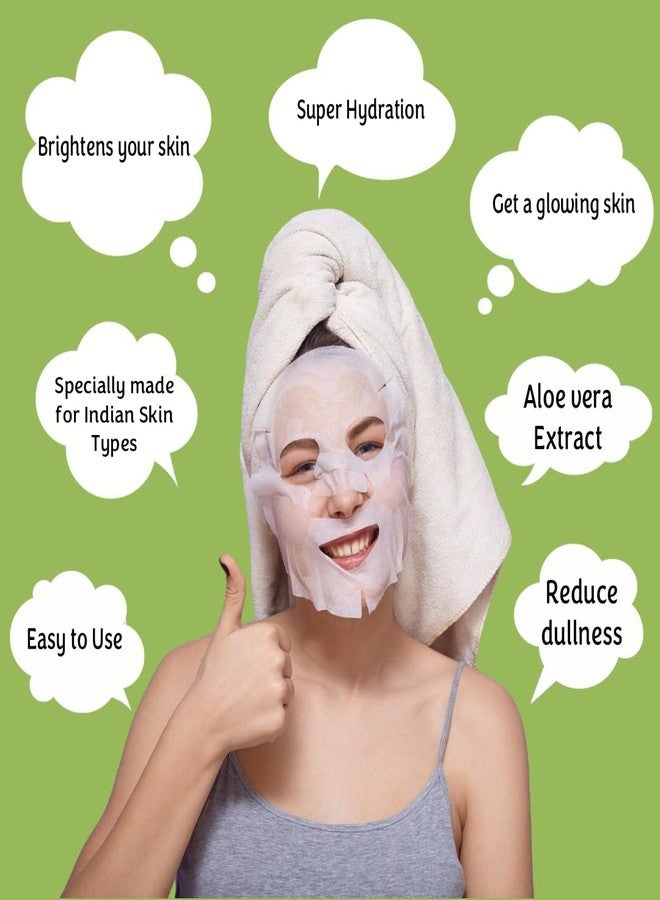 ماسكنغ قناع الوجه الورقي من ماسكينج بيوتي (بخلاصة الصبار) مناسب للنساء والرجال، عبوة من قطعتين - Image 4
