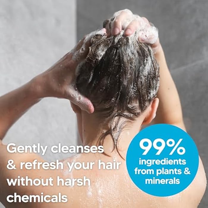 Nature Clean Organic Fragrance Free Shampoo for Men & Women, Unscented Shampoo, Hypoallergenic, Non Toxic Hair & Scalp Cleanser, Sulfate & Paraben Free, Vegan, 10 oz / 300 ml - Image 3