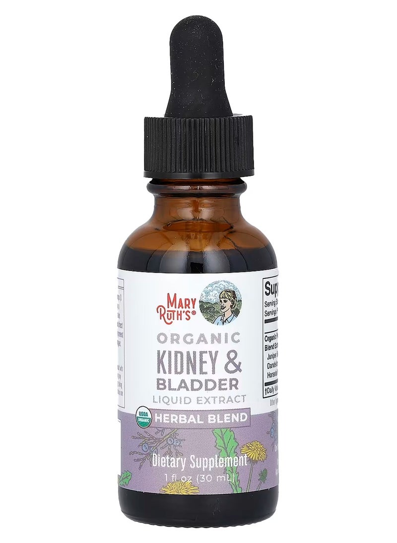 Herbal Supplement Drops, Support Renal and Urinary Systems, Pack of 1, Juniper Berry, Cleavers, Dandelion, Hawthorn, Horsetail and Chanca Piedra, Vegan, Non-GMO, 1 Fluid Ounces