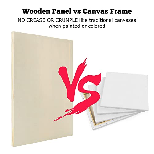 FVIEXE 6PCS Wood Panels for Painting, 12 x 16 Inch Craft Wood Canvas Panel Boards Unfinished Wooden Painting Pouring Panel Board for Arts & Crafts, 3/4 Inch Deep - Image 4